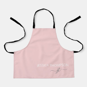 Personalisierte Mädchen-Rosa-Monogramm-Name Süß Schürze