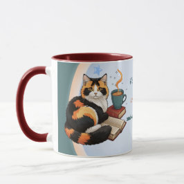 Personalisierte Magische Blaugrüne Dreifarbenkatze Tasse
