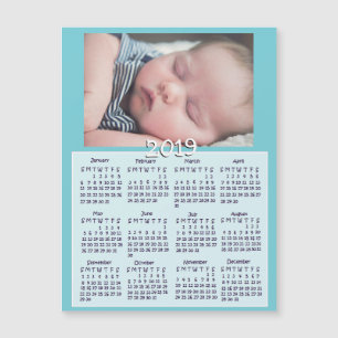 Personalisierte Magnet-Kalender 2019 Baby Foto Magnetkarte