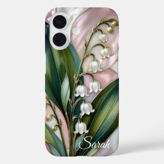 Personalisierte Maiglöckchen-Handyhülle iPhone 16 Hülle