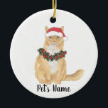 Personalisierte Maine Coon (Orange) Cat Keramik Ornament<br><div class="desc">Machen Sie die schöne Liste in diesem Jahr mit einem Ornament Ihrer Lieblings-Main-Münzelf!</div>