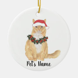 Personalisierte Maine Coon (Orange) Cat Keramik Ornament