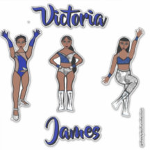Personalisierte Majorette Silber Blau Twist #1