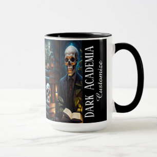Personalisierte makabre Bibliothek Dark Academia Tasse
