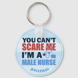 Personalisierte Male Nurse Blue Schlüsselanhänger