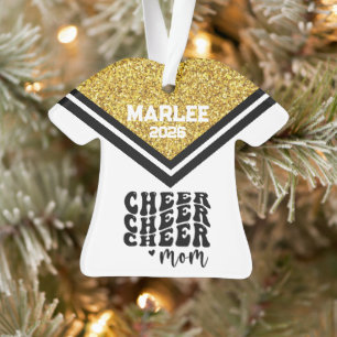 Personalisierte Mama aus Gold und Black Cheer Ornament