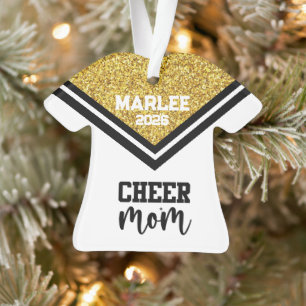 Personalisierte Mama aus Gold und Black Cheer Ornament