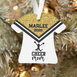 Personalisierte Mama aus Gold und Black Cheer Ornament
