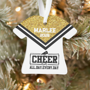 Personalisierte Mama aus Gold und Black Cheer Ornament