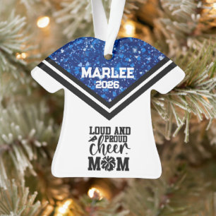Personalisierte Mama Blue & Black Cheer Ornament
