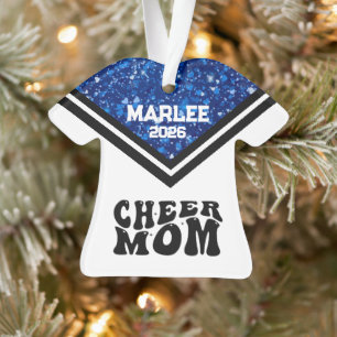 Personalisierte Mama Blue & Black Cheer Ornament