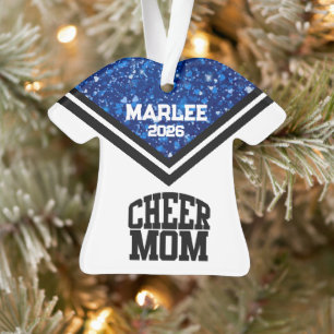 Personalisierte Mama Blue & Black Cheer Ornament