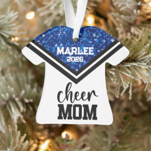 Personalisierte Mama Blue & Black Cheer Ornament