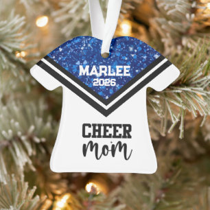 Personalisierte Mama Blue & Black Cheer Ornament
