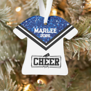 Personalisierte Mama Blue & Black Cheer Ornament