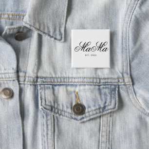 Personalisierte Mama Est Elegant Classic Button De