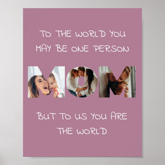 Personalisierte Mama Foto Zitat Mauer Poster (Vorne)
