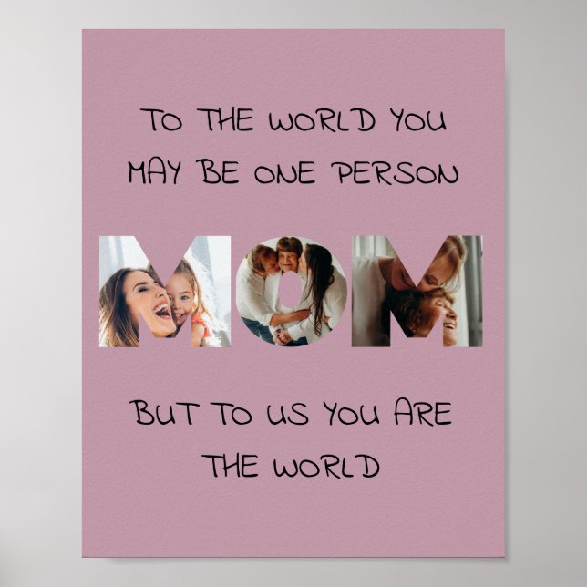 Personalisierte Mama Foto Zitat Mauer Poster (Vorne)