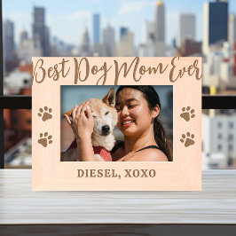 Personalisierte Mama für den besten Hund je Geätzte Rahmen