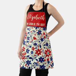 Personalisierte Mama Home Cook Brave Floral Schürze