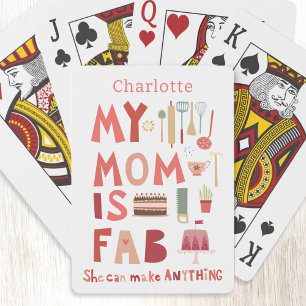 Personalisierte Mama ist Fab Spielkarten