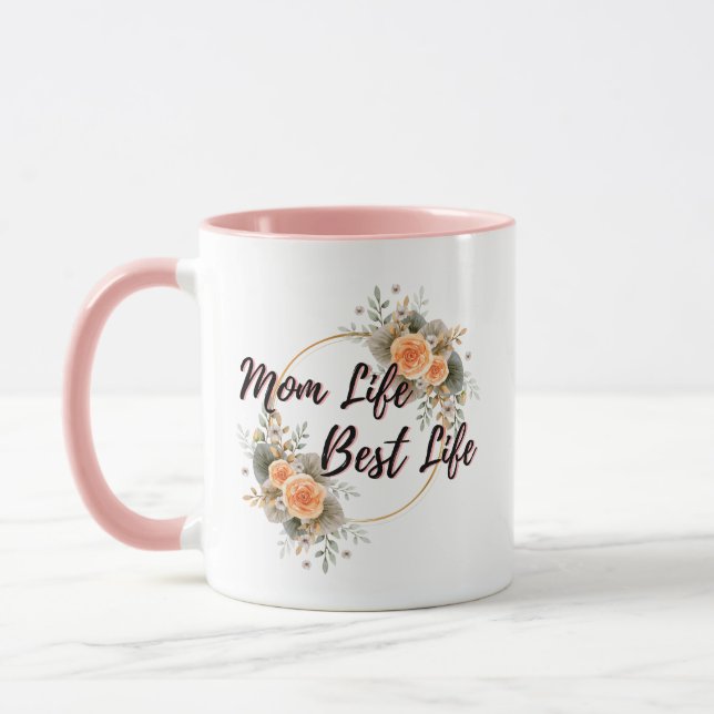 Personalisierte Mama Lebensqualität Tasse (Links)