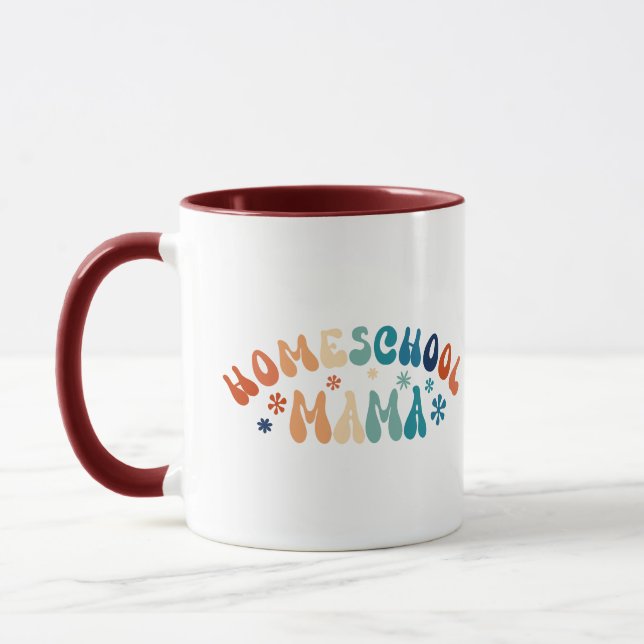 Personalisierte Mama Mama mit Kindernamen Tasse (Links)