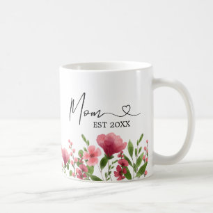 Personalisierte Mama mit Blumenbeeren Tasse - EST-
