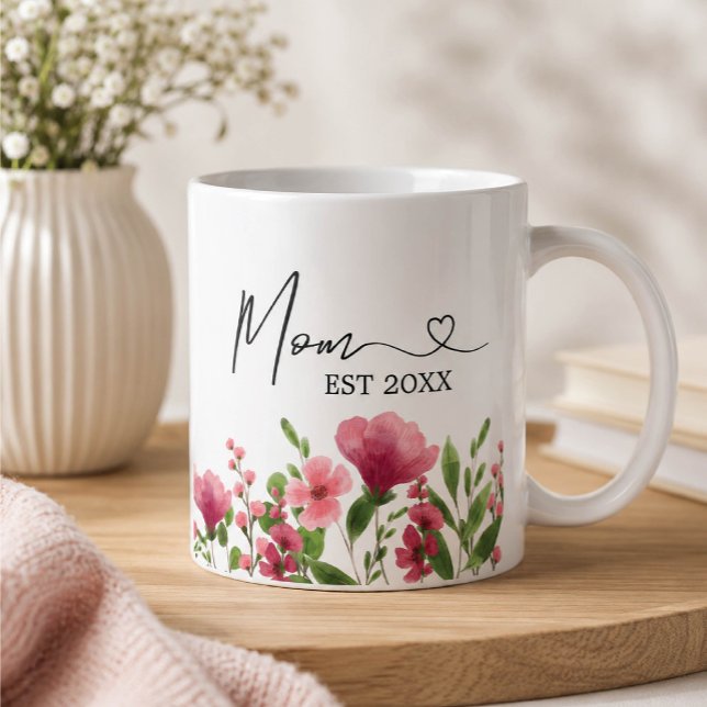 Personalisierte Mama mit Blumenbeeren Tasse - EST- (Von Creator hochgeladen)