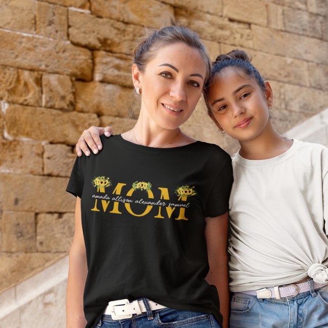 Personalisierte MAMA mit Kindernamen T-Shirt (Von Creator hochgeladen)