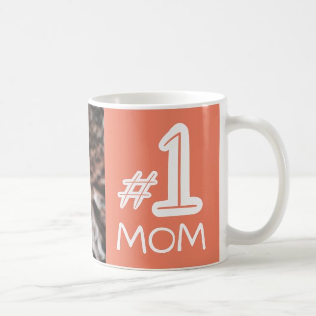 Personalisierte Mama-Pfirsich-Rosa-Kaffee-Tasse Kaffeetasse (Rechts)