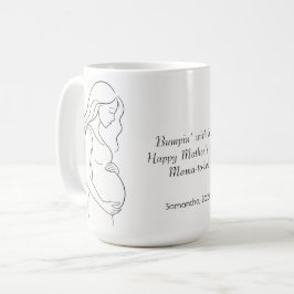 Personalisierte Mama | Schwangerschaft Silhouette Kaffeetasse