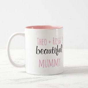 Personalisierte Mama-Tasse Zweifarbige Tasse
