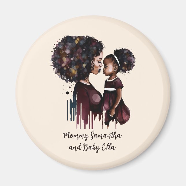 Personalisierte Mama und Tochter (4) Magnet (Vorne)