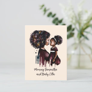 Personalisierte Mama und Tochter (4) Postkarte