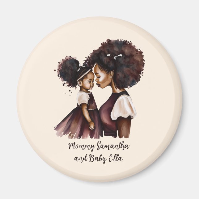 Personalisierte Mama und Tochter (5) Magnet (Vorne)