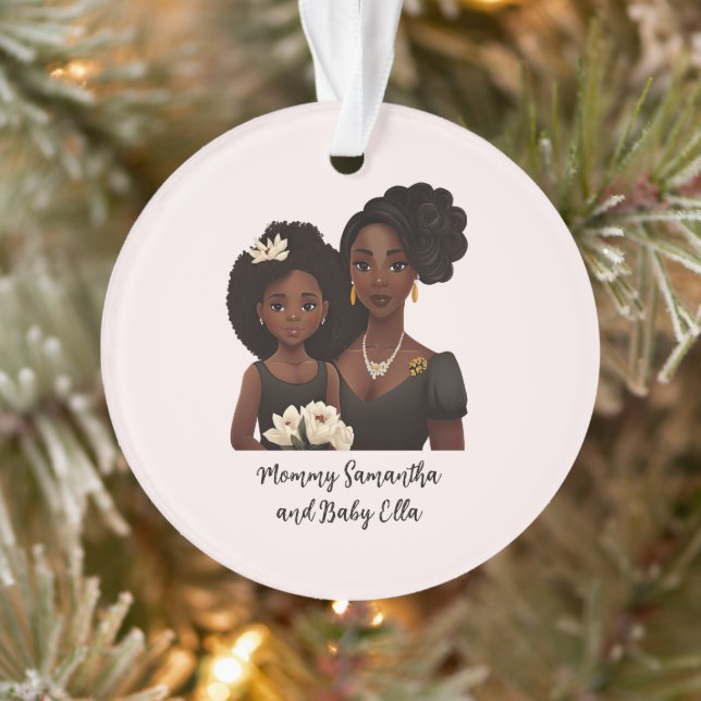Personalisierte Mama und Tochter (6) Ornament (Baum)