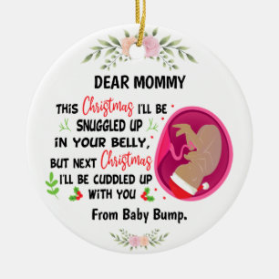 Personalisierte Mama vor Weihnachten vor dem Baby- Keramik Ornament