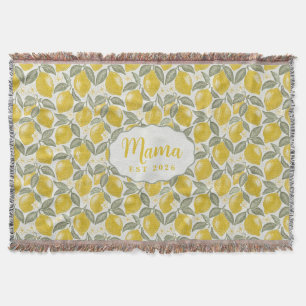 Personalisierte Mama-Zitronen-Webschlinge Decke