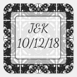 Personalisierte Mandala-Aufkleber Quadratischer Aufkleber