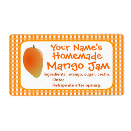 Personalisierte Mango Jam Canning Jar Labels Stick