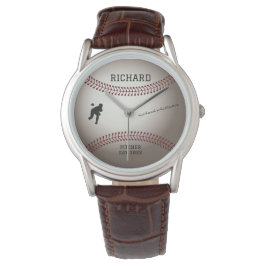 Personalisierte Männer Inspiriert Baseball-Souveni Armbanduhr