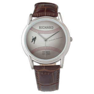 Personalisierte Männer Inspiriert Baseball-Souveni Armbanduhr