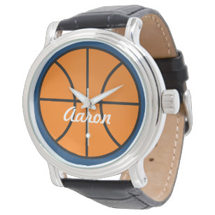 Personalisierte Männerbasketballspielgeschenk Armbanduhr