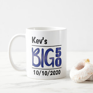 Personalisierte männliche "Big 50"-Tasse Kaffeetasse