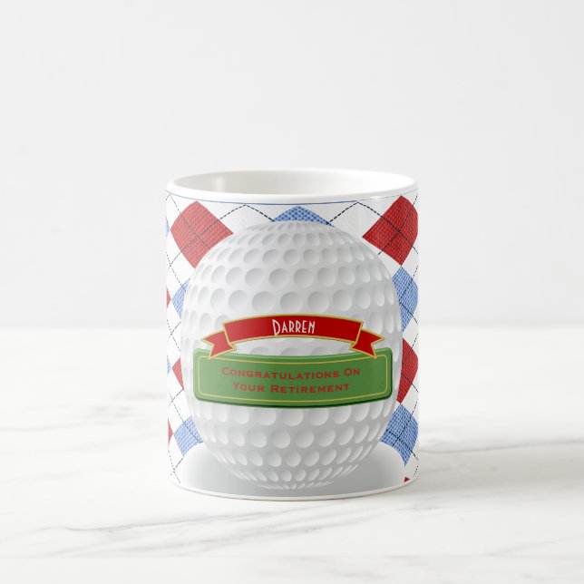 Personalisierte Mans GOLF, Golfer themed Par-T-SHI Tasse (Mittel)