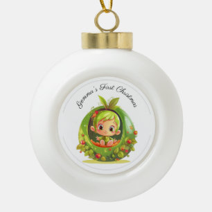 Personalisierte Märchenjause Keramik Kugel-Ornament