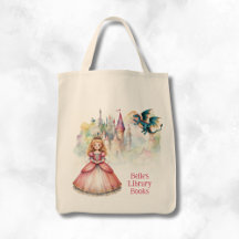 Personalisierte Märchenprinzessin-Drachen-Biblioth