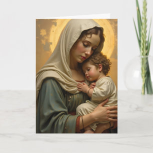 Personalisierte Maria Baby Jesus Weihnachtskarte Karte