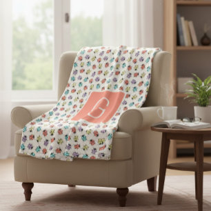 Personalisierte Marienkäfer-Decke Fleecedecke
